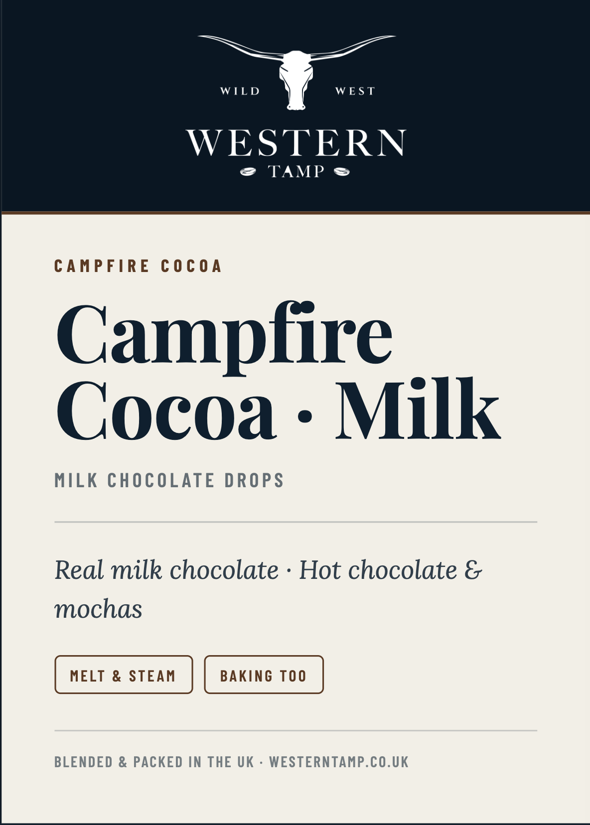 Campfire Cocoa Drops · Milk — label