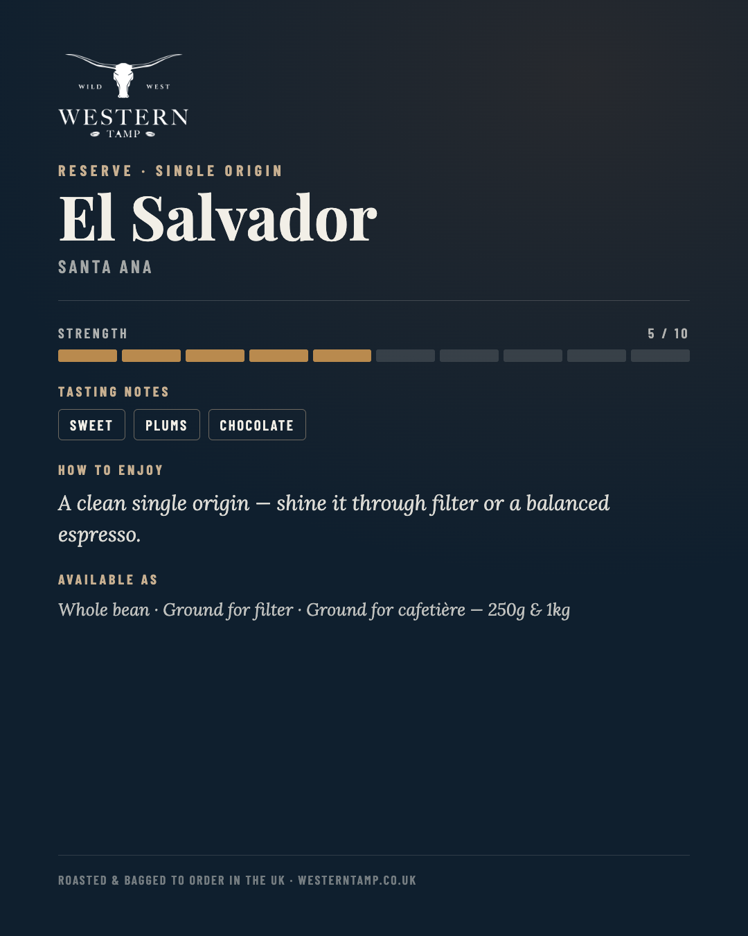 Reserve · El Salvador — tasting notes