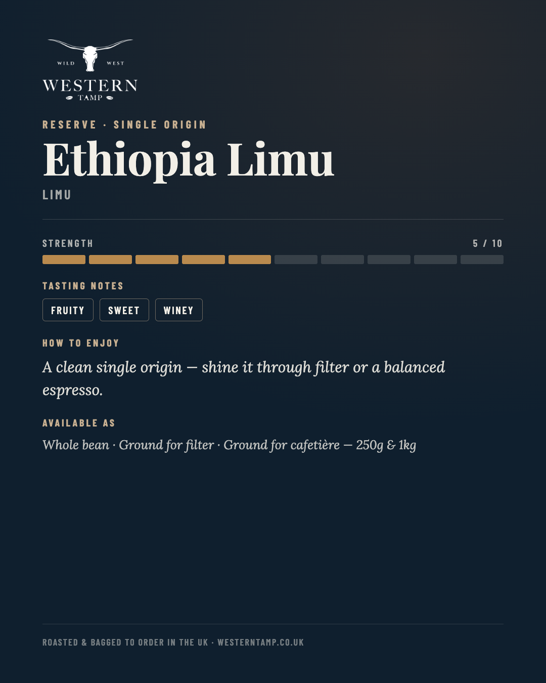 Reserve · Ethiopia Limu — tasting notes