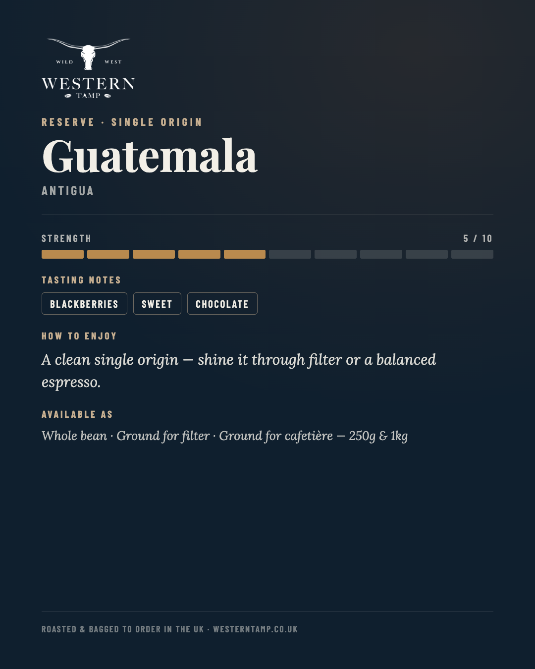 Reserve · Guatemala — tasting notes