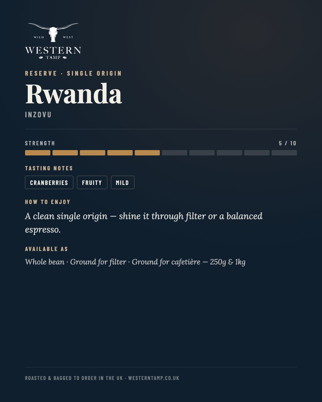 Reserve · Rwanda — tasting notes
