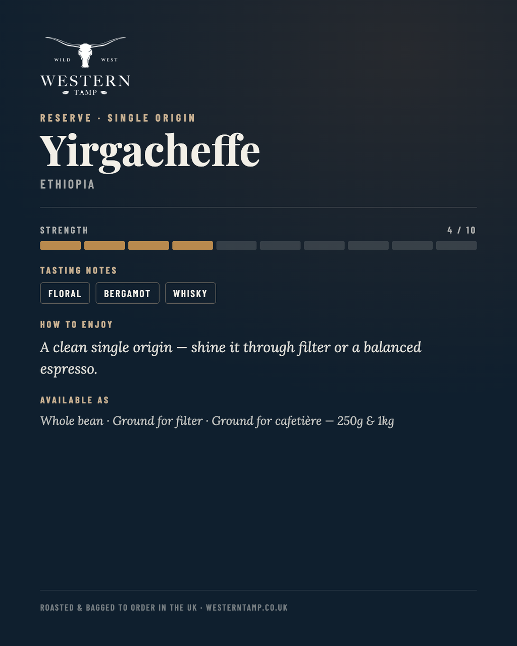 Reserve · Yirgacheffe — tasting notes