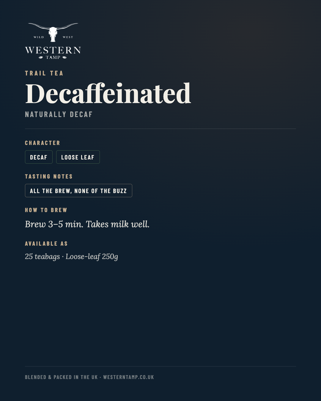 Trail Tea · Decaffeinated — tasting notes