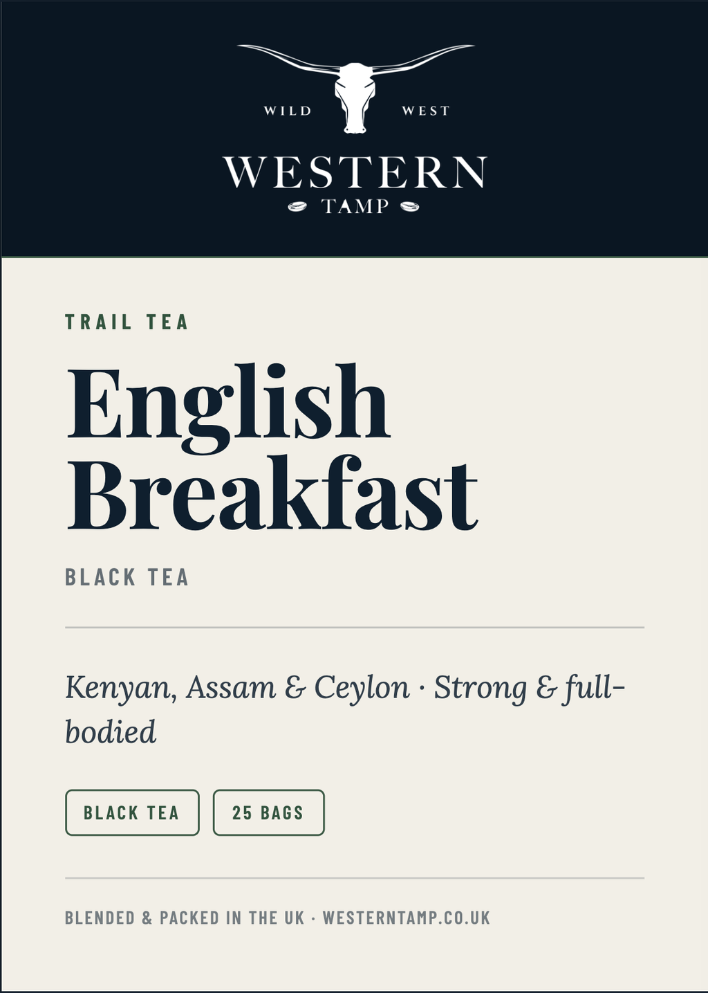 Trail Tea · English Breakfast — label
