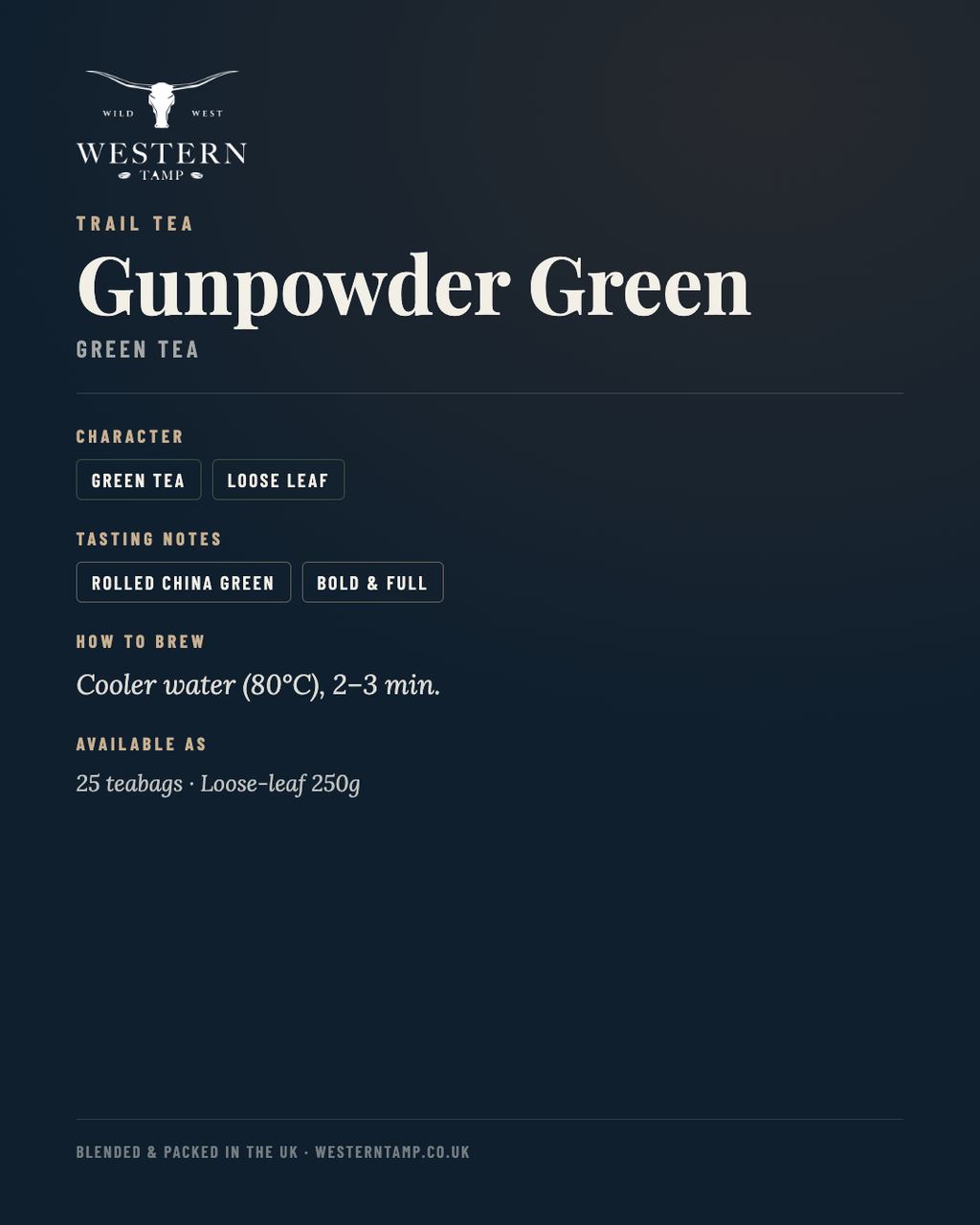 Trail Tea · Gunpowder Green — tasting notes