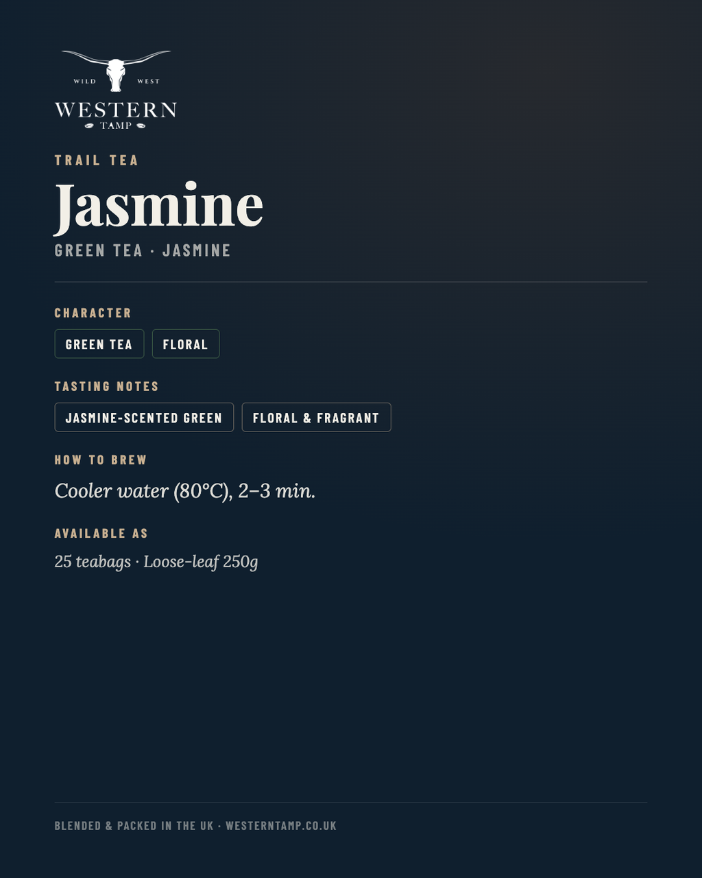 Trail Tea · Jasmine — tasting notes