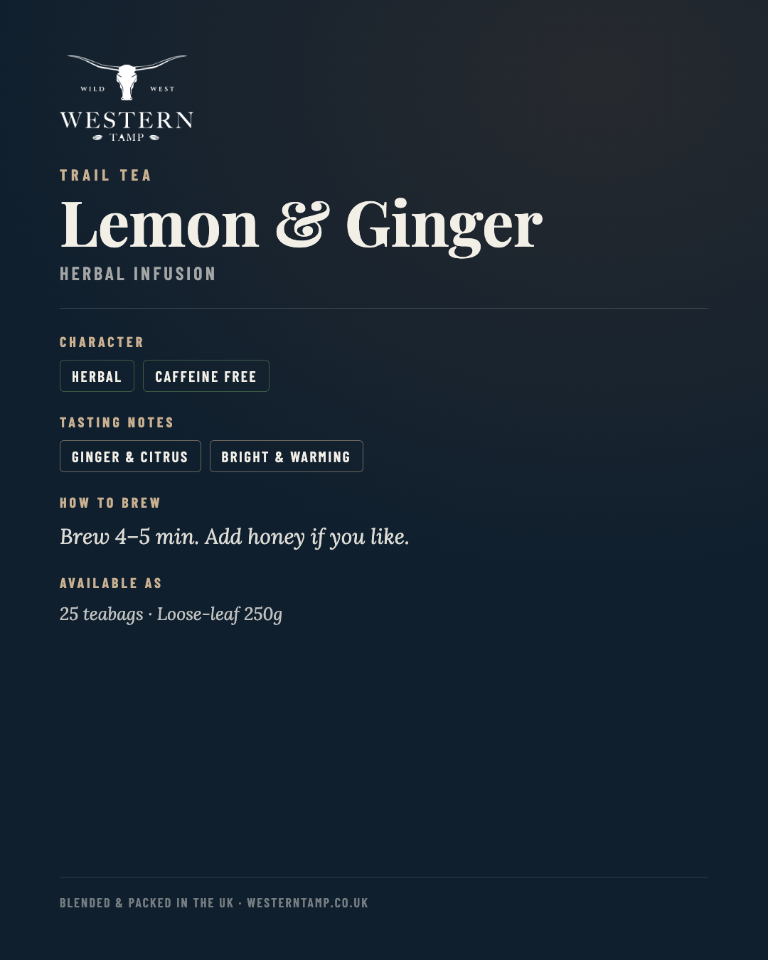 Trail Tea · Lemon & Ginger — tasting notes
