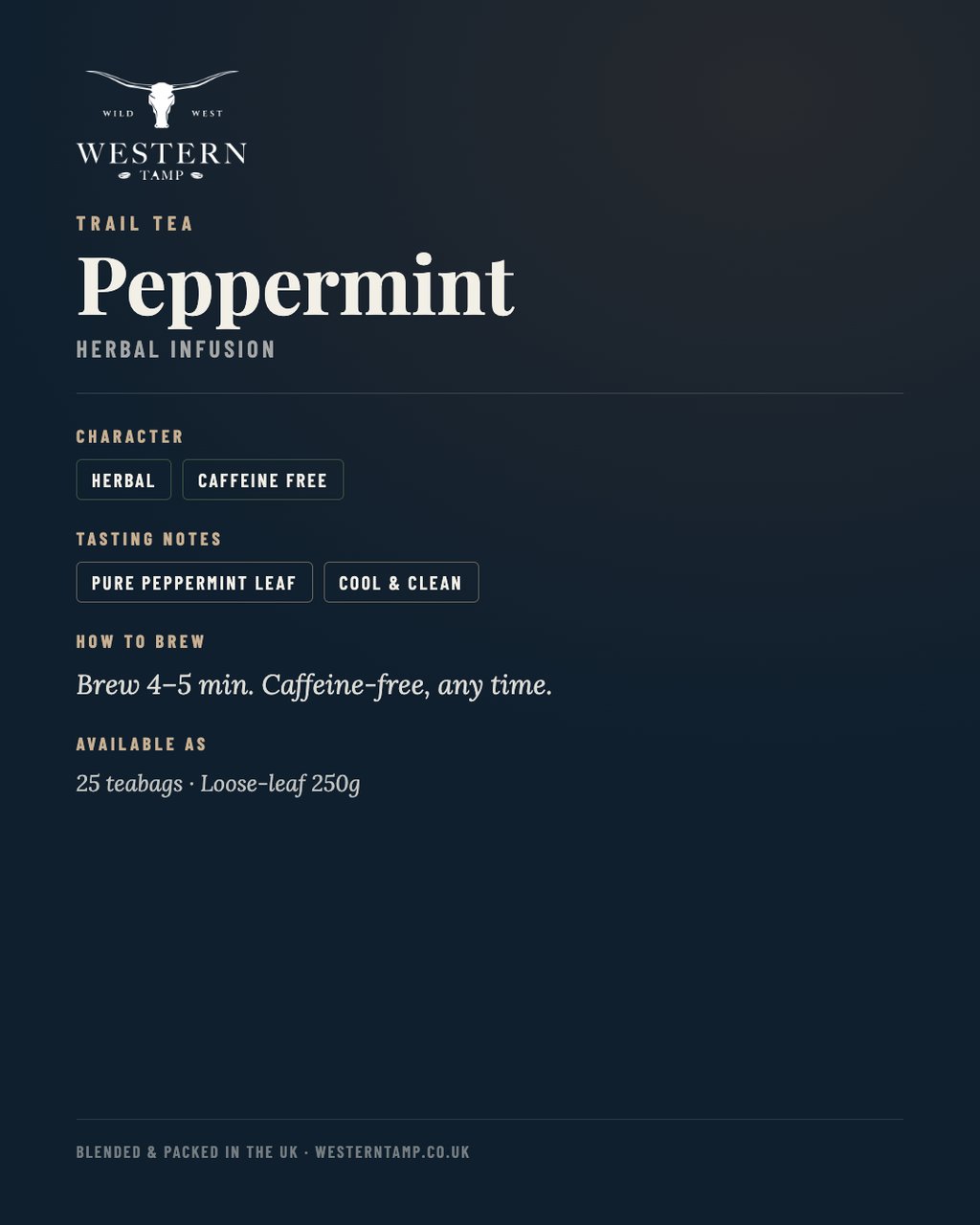 Trail Tea · Peppermint — tasting notes