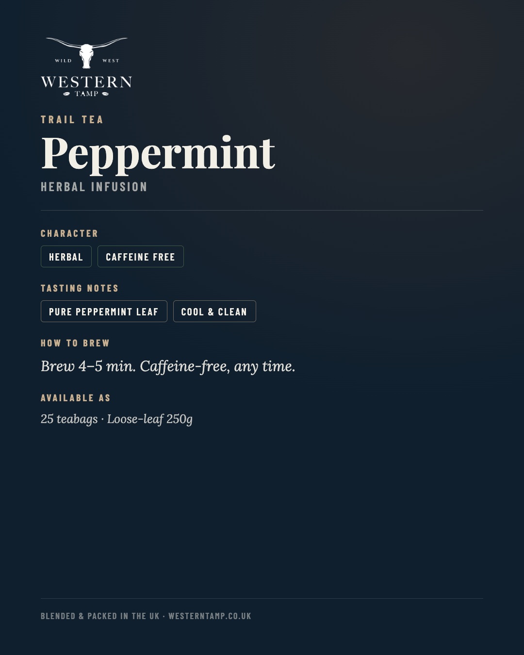 Trail Tea · Peppermint — tasting notes