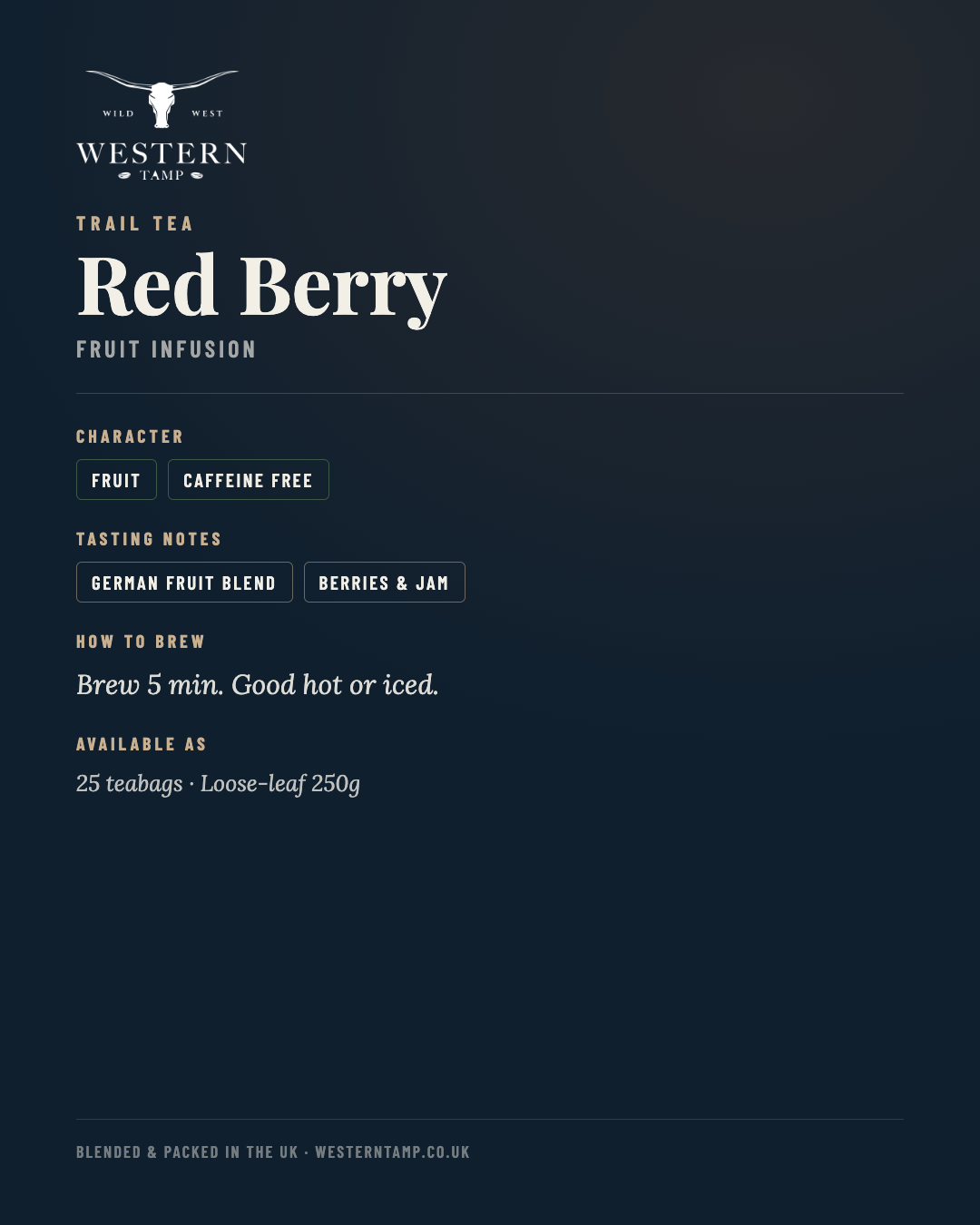 Trail Tea · Red Berry — tasting notes