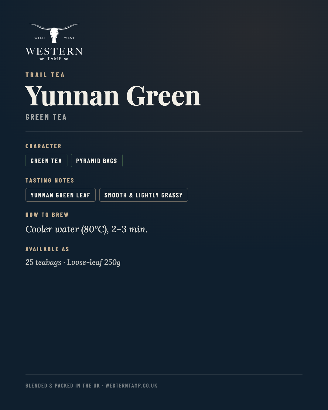 Trail Tea · Yunnan Green — tasting notes