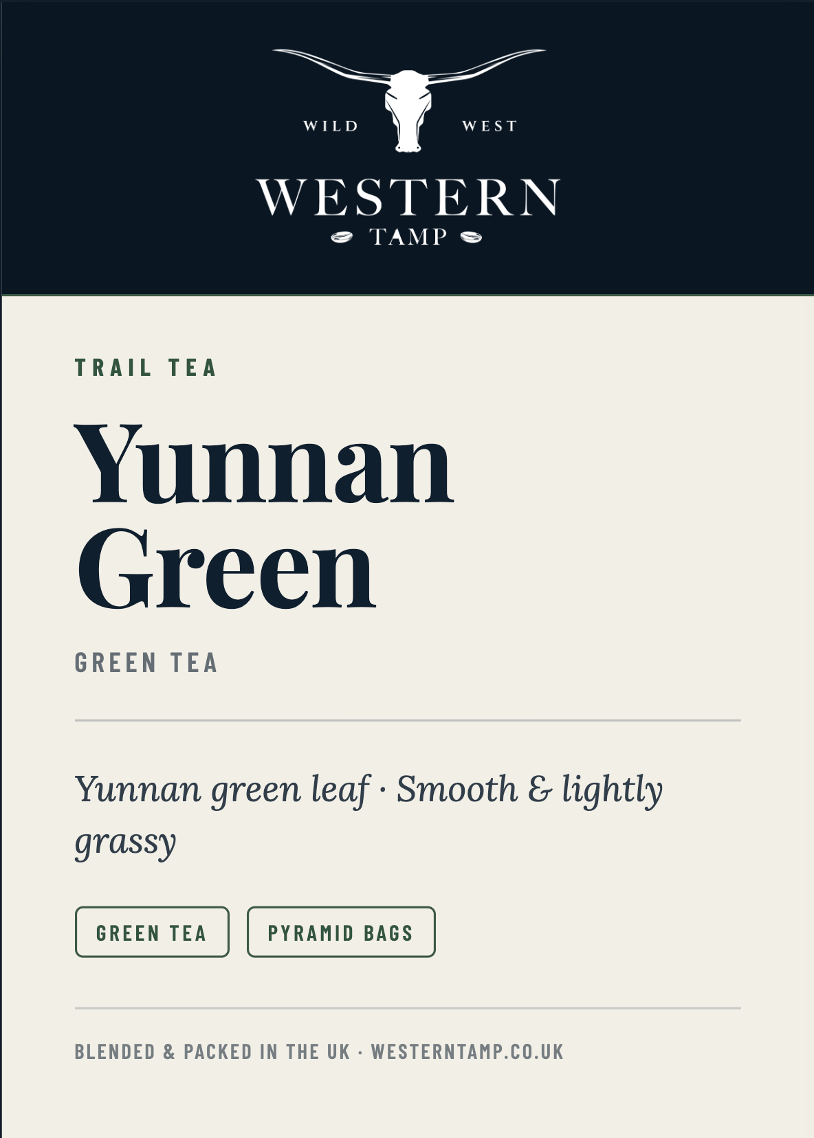 Trail Tea · Yunnan Green — label