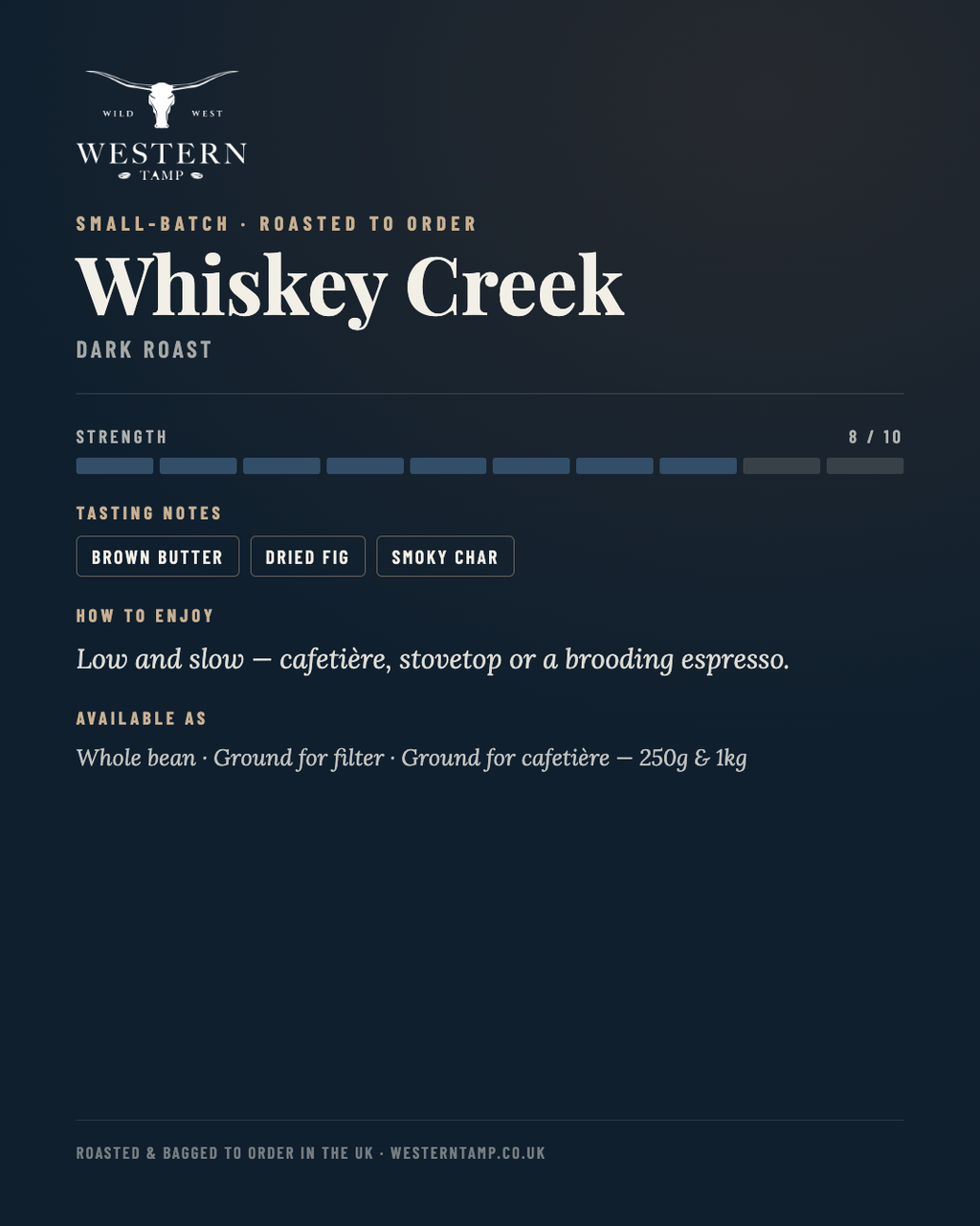 Whiskey Creek — tasting notes